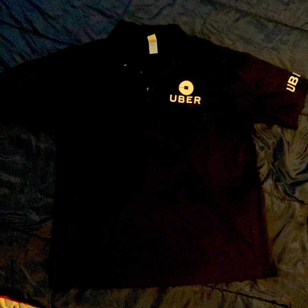 Description: outdoor life polo with a Uber emblem logo